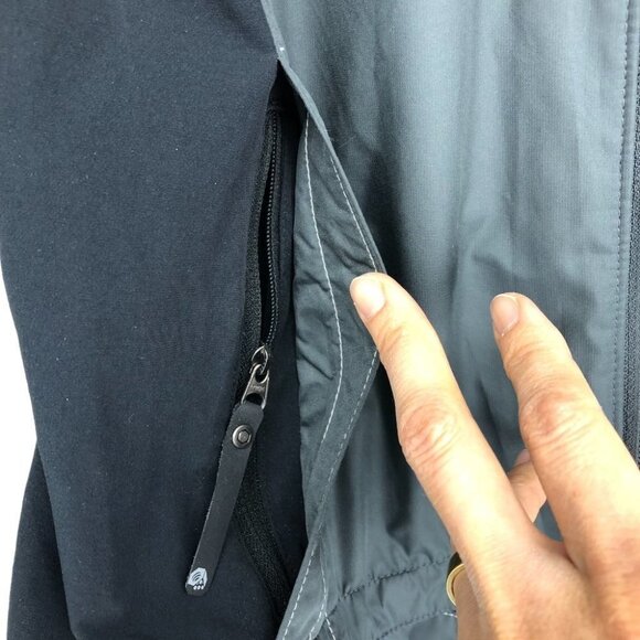 Mountain Hardwear Grey Light Windbreaker Outer Shell Nylon Zipup Jacket size  S - Picture 10 of 15